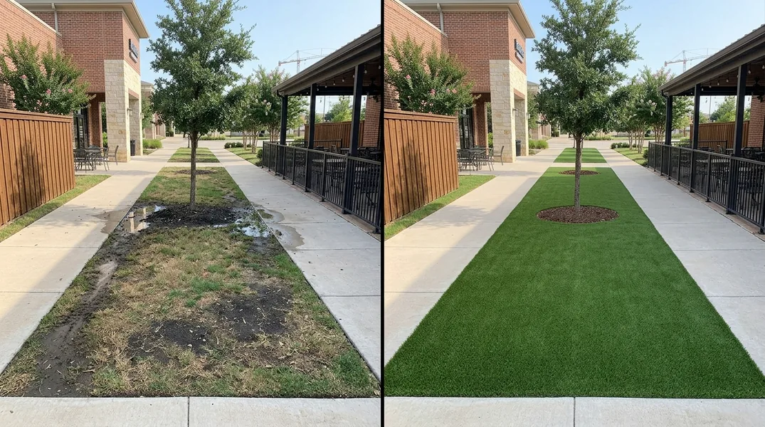 Result artificial grass installation in Frisco - Frisco Turf Installation