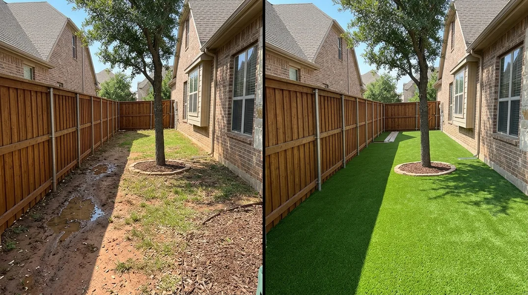 Result artificial grass installation in Frisco - Frisco Turf Installation